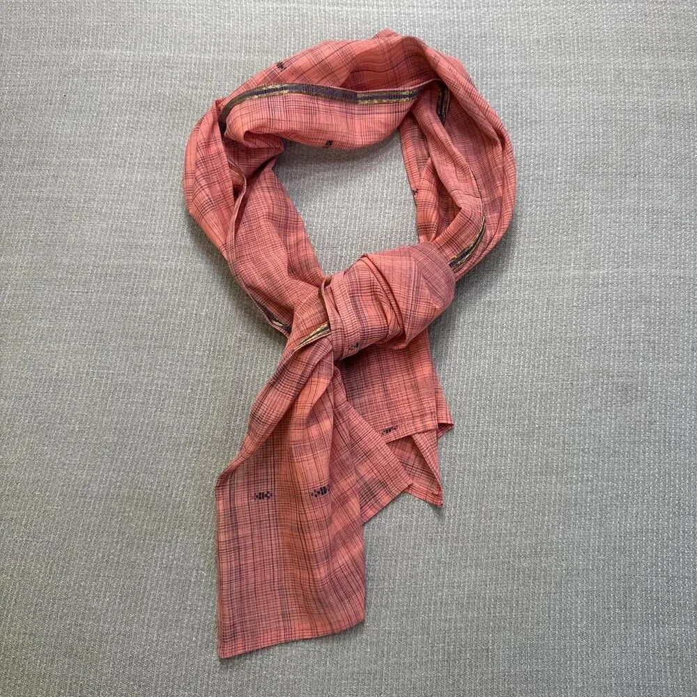 Lightweight Pink Fall Scarf Cotton Voile Grace Brand 66